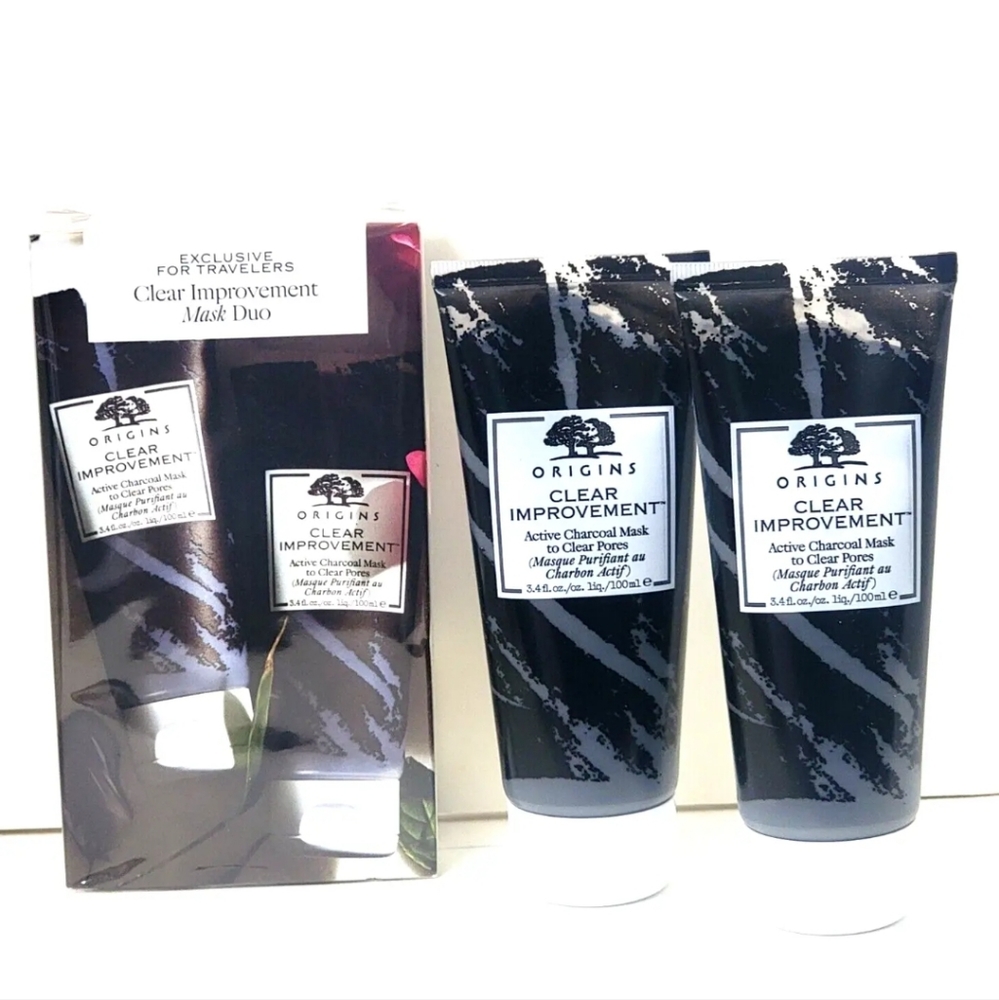 ORIGINS CLEAR IMPROVEMENT Active Charcoal Mask to Clear Pores 3.4 oz DUO SEALED